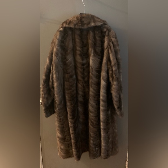 Langlois genuine fur long coat Furs Teddy Jacket old money - Picture 2 of 4